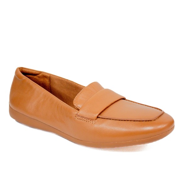 Naturalizer Genn Flow Loafers Slip-ons Brown Leather Comfort Shoes Womens Size 7 - Picture 1 of 12